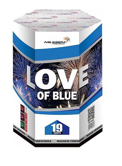 Fejerverkai LOVE OF BLUE SB19-02 - 19 šūvių